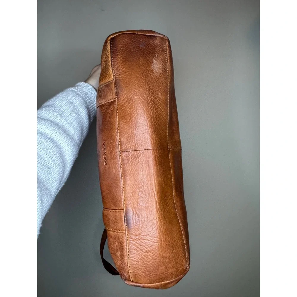 Oak & Tan Brown Leather Tote Shoulder Bag‎ Classic Everyday Purse